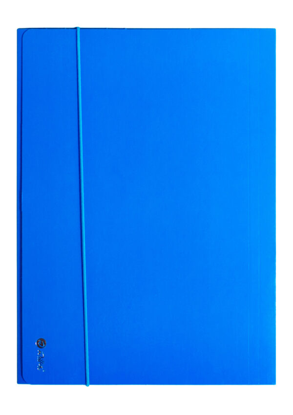 Mapa carton lucios A4 (345*250mm) 700g cu elastic pe latura mare Willgo - albastru