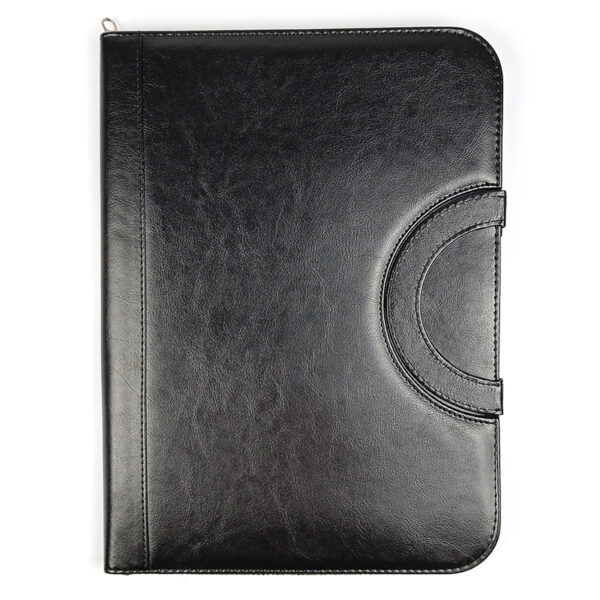Mapa imitatie piele A4(335*260*25mm) cu manere pliabile pt conferinte cu fermoar-negru