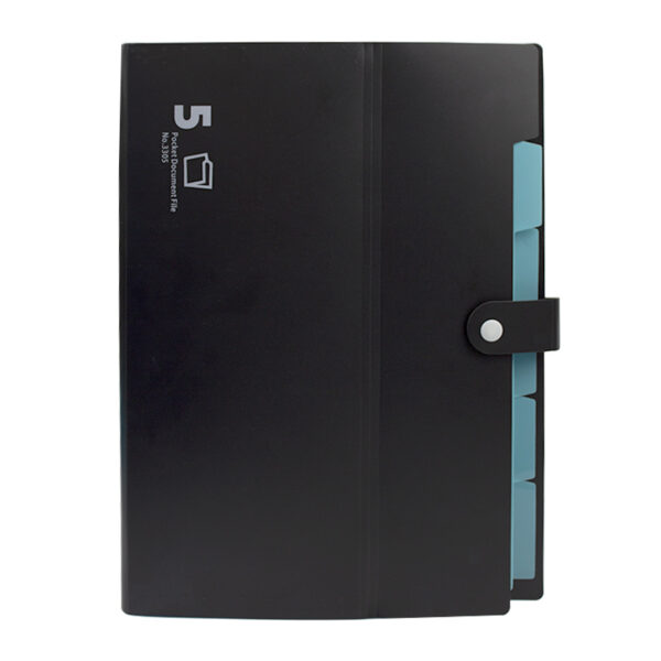 Mapa plastic A4 cu clapa si 6 compartimente EVOffice