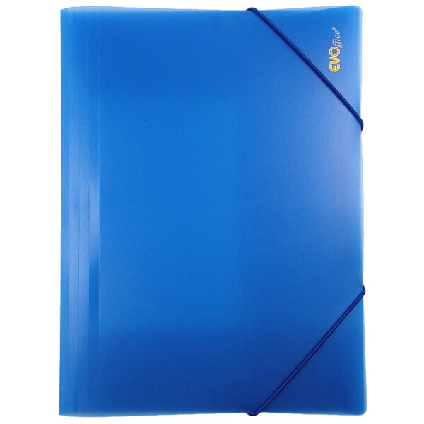 Mapa plastic rigid A4 (320*250mm) cu elastic pe colturi Willgo-transparent albastru