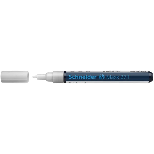 Marker cu vopsea, vf.rotund, 1-2 mm, Schneider 271-alb