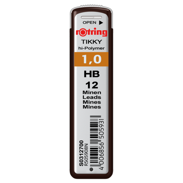 Mina creion mecanic 1.0mm  HB 12 buc/set Rotring