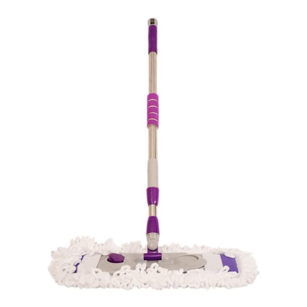 Mop plat cu laveta microfibra 52cm si coada metalica telescopica (max 123cm)