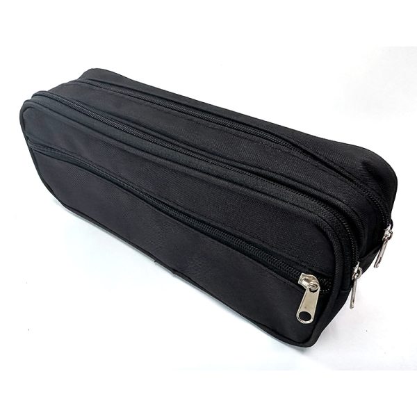 Penar 20*6*9 cm cu 3 fermoare - negru