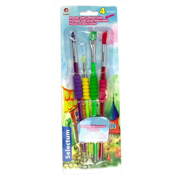 Pensule soft touch 4culori/set