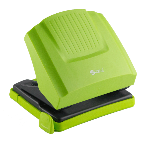 Perforator plastic cu rezistenta mare la impact, 30 coli Willgo -verde