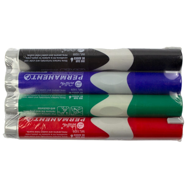 Permanent marker cu grip  varf rotund Willgo 4buc/set