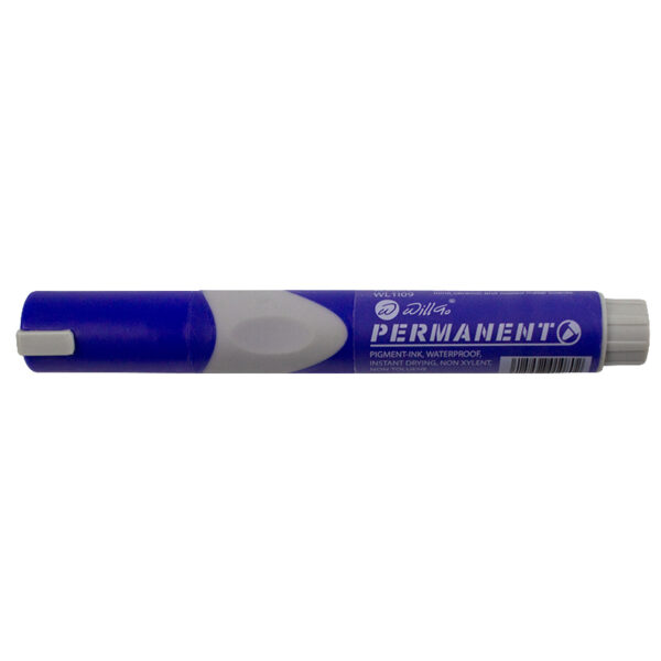 Permanent marker cu grip  varf rotund Willgo - albastru