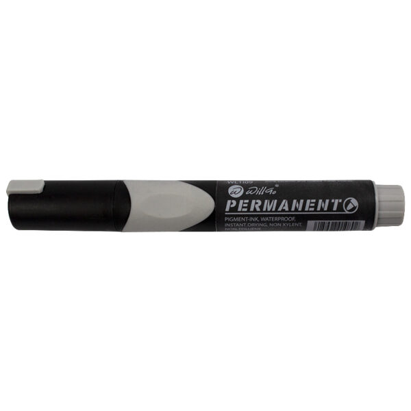 Permanent marker cu grip  varf rotund Willgo - negru
