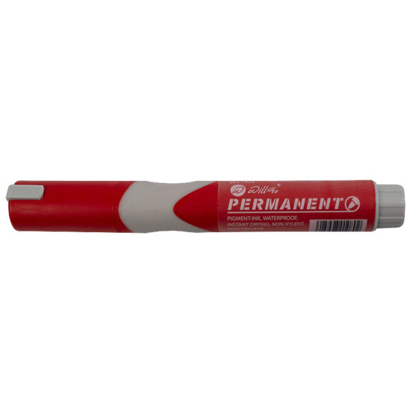 Permanent marker cu grip  varf rotund Willgo - rosu