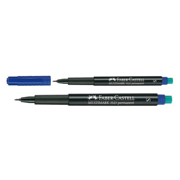 Permanent marker varf rotund S Multimark Faber-Castell - albastru