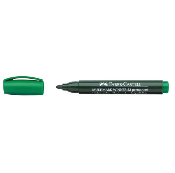 Permanent marker varf rotund Multimark Winner 52 Faber-Castell-verde