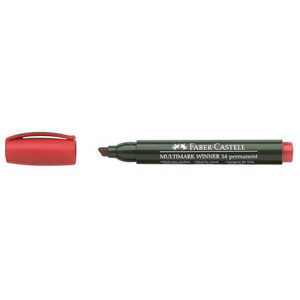 Permanent marker varf tesit Multimark Winner 54 Faber-Castell-rosu