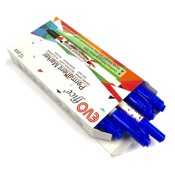 Permanent marker(CD/DVD) 2 capete: Ultrafine 0.4 mm si Fine 1 mm EVOffice 700 -albastru