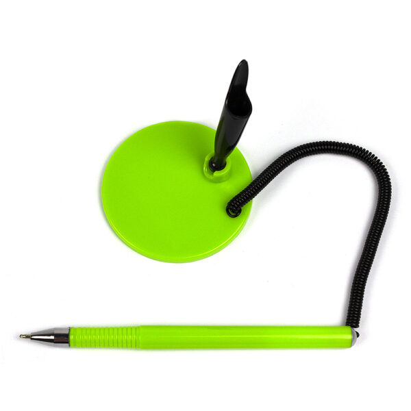 Pix cu baza rotunda mare si snur plastic, varf metalic -verde neon"