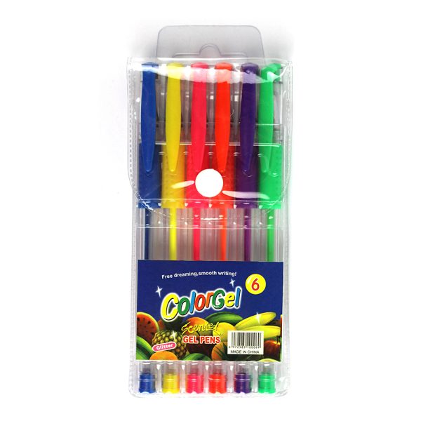 Pix cu gel 6 culori neon/set
