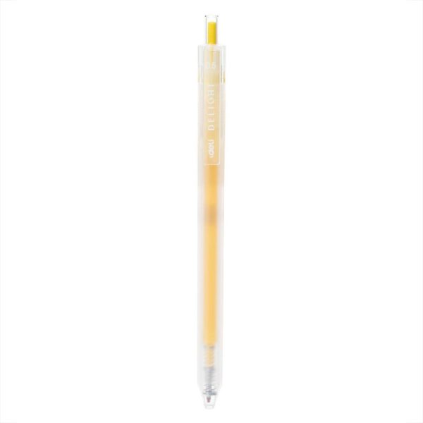 Pix cu gel cu mecanism 0.5mm galben delight Deli