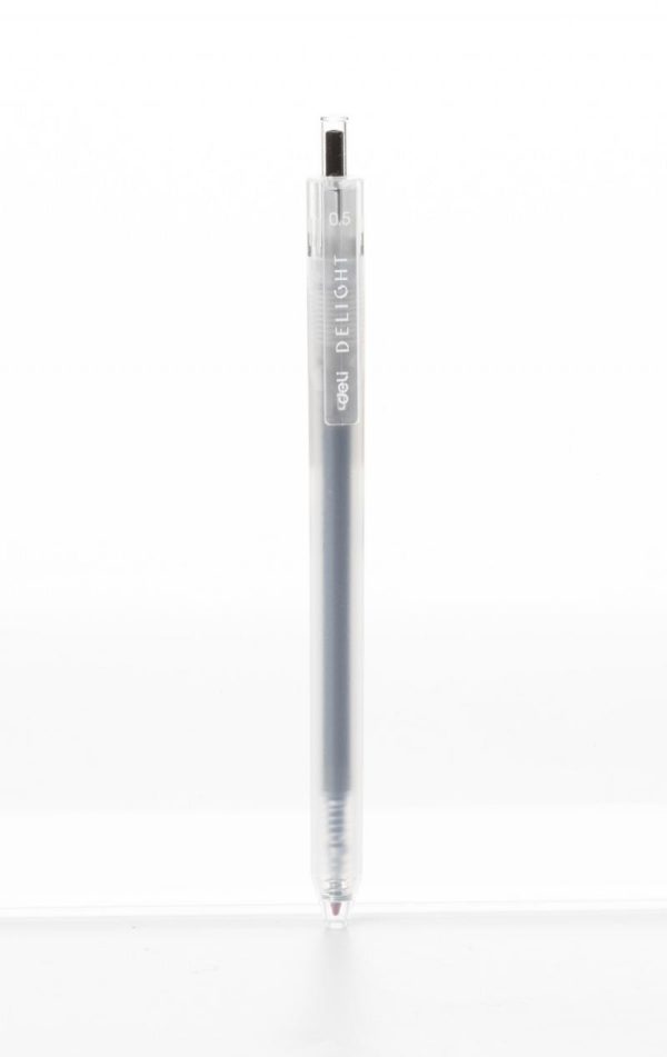 Pix cu gel cu mecanism 0.5mm negru delight Deli