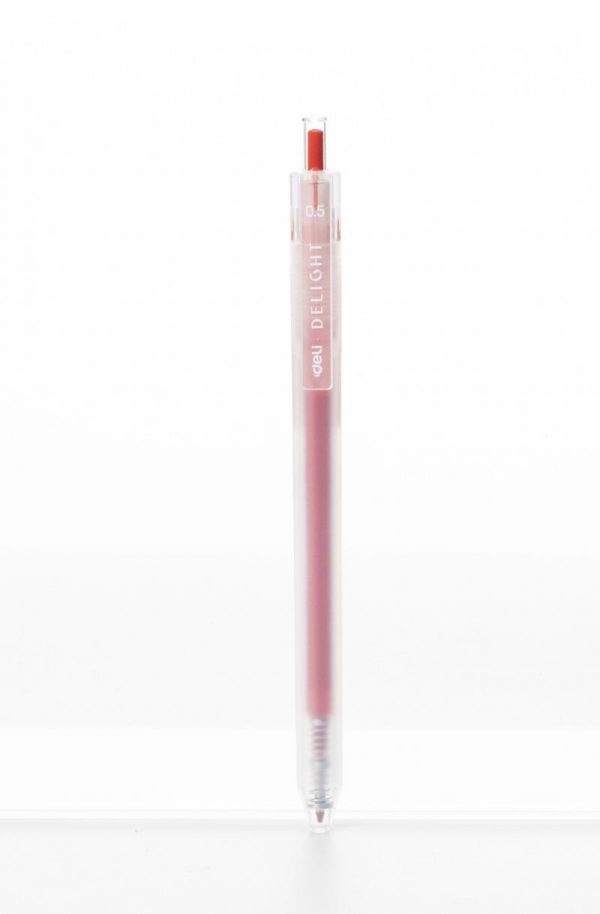 Pix cu gel cu mecanism 0.5mm rosu delight Deli