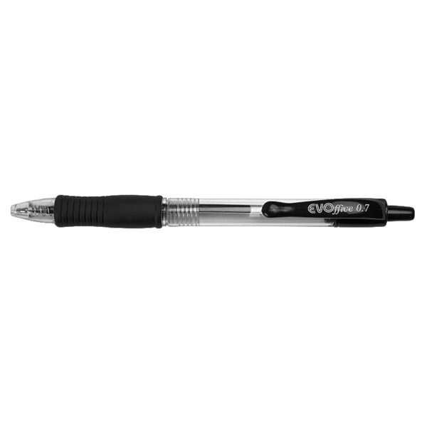 Pix cu gel si grip 0.7mm, retractabil, EVOffice 948 - negru