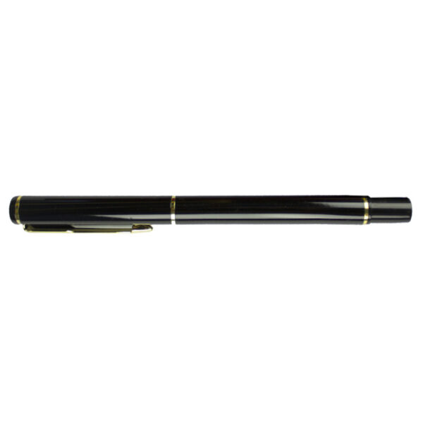 Pix metalic cu capac si accesorii aurii ,mina roller No 1573 -negru