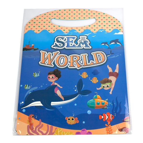 Plansa 30.5x70 cm cu stickere, creeaza o poveste - Lumea oceanelor