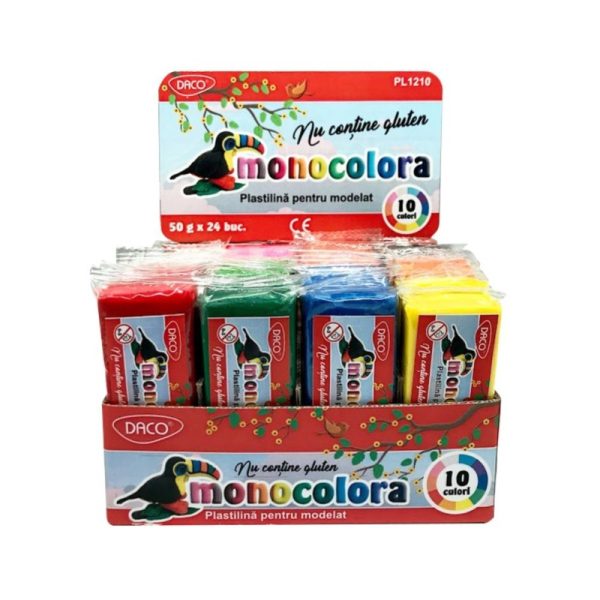 PLASTILINA 50G MONOCOLORA DACO, 50 g