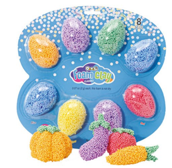 Plastilina "foam clay" in blister, 8  forme ou No.FC009