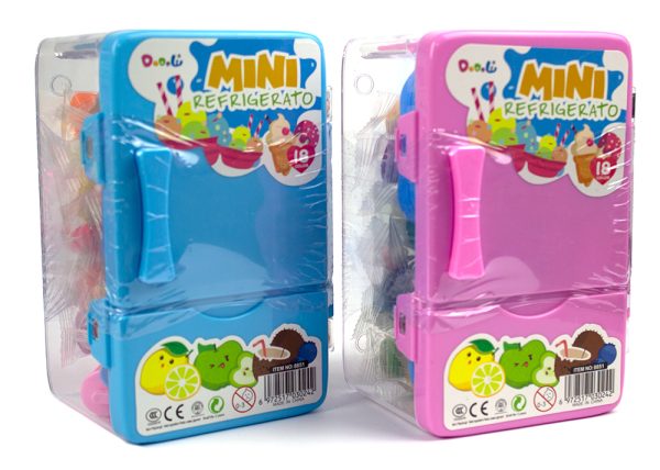 Plastilina "play dough" in cutie plastic forma frigider, 18 culori si acesorii modelat No.8851
