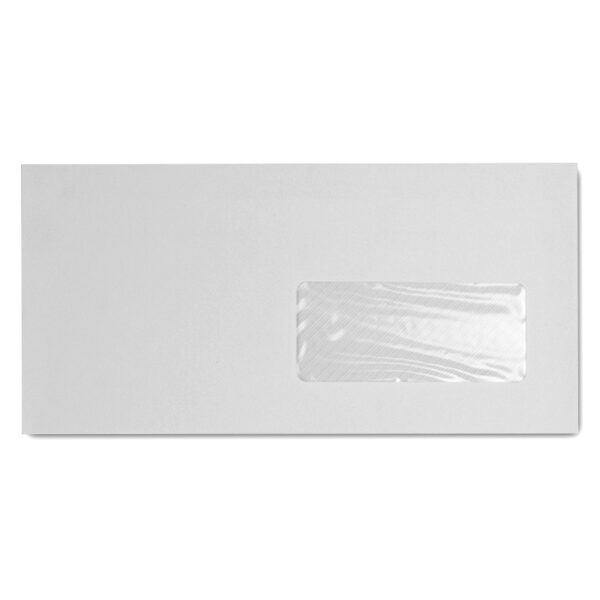 Plic DL (110*220 mm) alb, siliconic cu fereastra dreapta dim 40x90mm 80g/mp