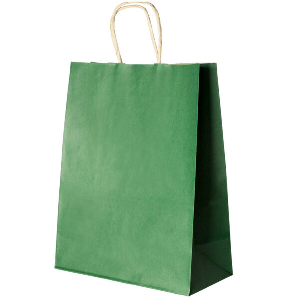 Punga din carton 150gr kraft 25*33*12 cm -verde inchis