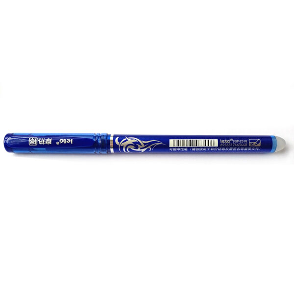 Roller cu cerneala prevazut cu radiera de stergere, grip si accesorii metalice No.2518 albastru