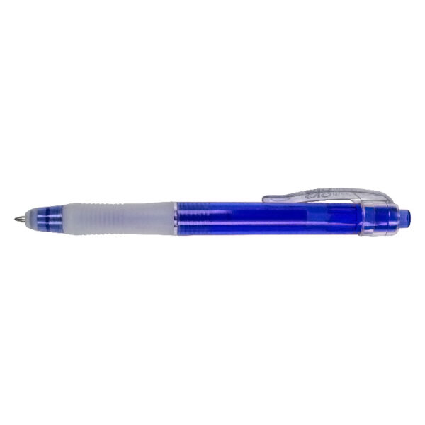 Roller cu cerneala prevazut cu radiera de stergere,grip si clip din plastic EVOffice-albastru