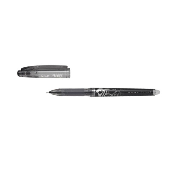 Roller cu cerneala varf fin 0.5mm prevazut cu radiera de stergere Frixion Pilot-negru