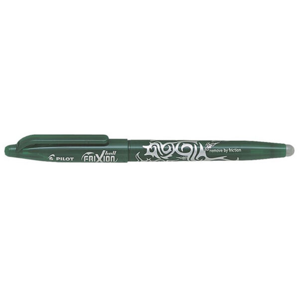 Roller cu cerneala varf mediu 0.7mm prevazut cu radiera de stergere Frixion Pilot verde
