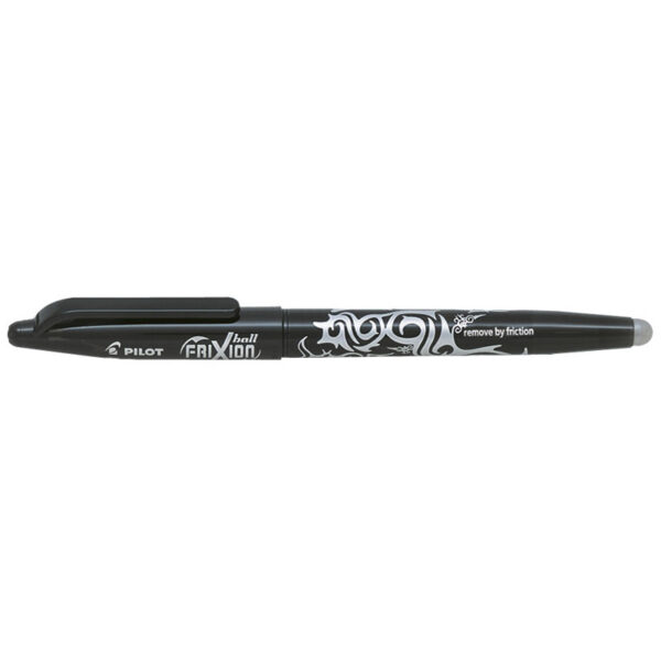Roller cu cerneala varf mediu 0.7mm prevazut cu radiera de stergere Frixion Pilot negru