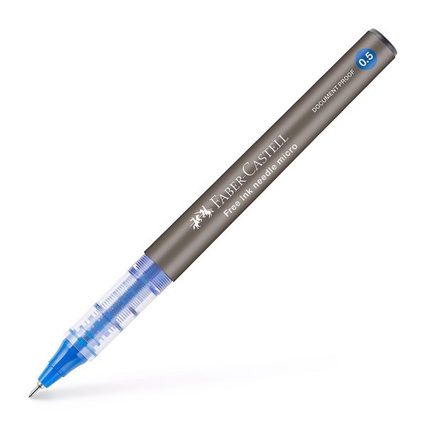 Roller cu cerneala , varf needle 0,5 Faber-Castell - albastru