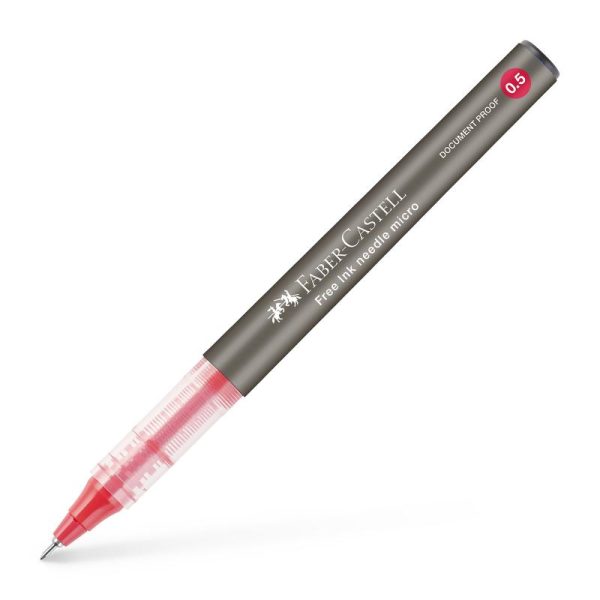 Roller cu cerneala , varf needle 0,5 Faber-Castell - rosu