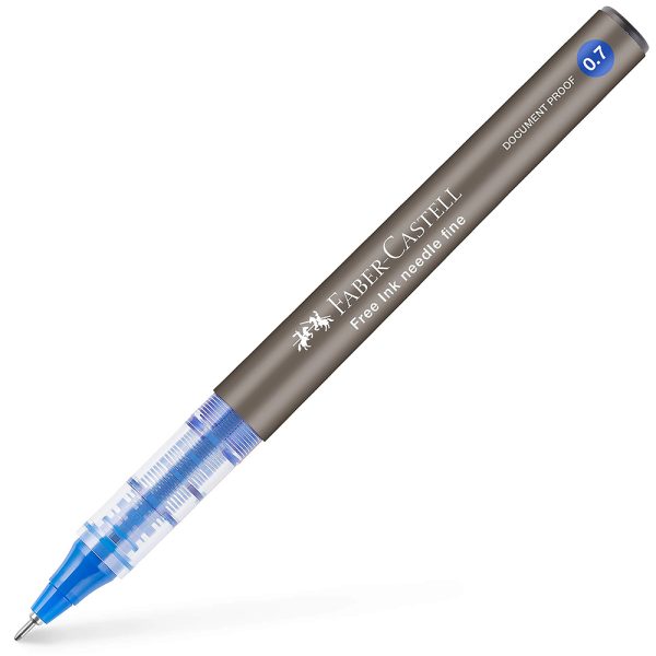Roller cu cerneala , varf needle 0,7 Faber-Castell - albastru