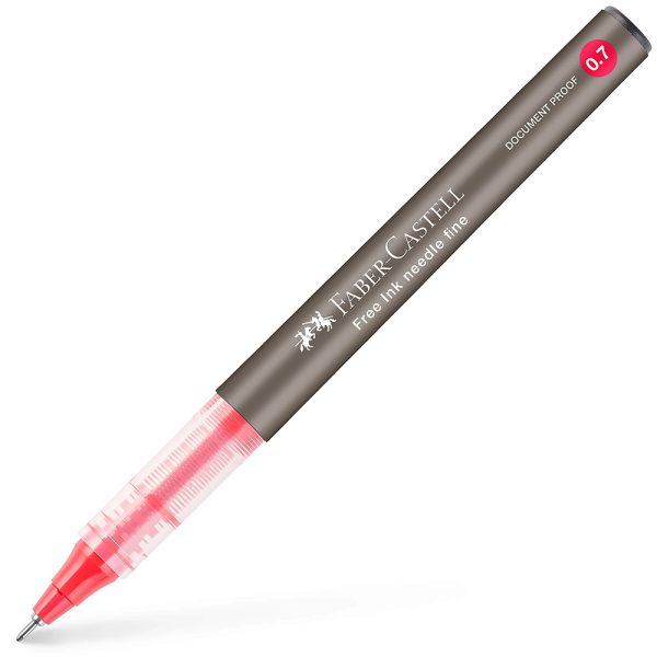 Roller cu cerneala , varf needle 0,7 Faber-Castell - rosu