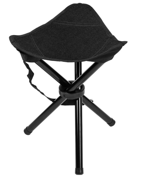 Scaun pliabil mini textil 3 picioare negru DELI
