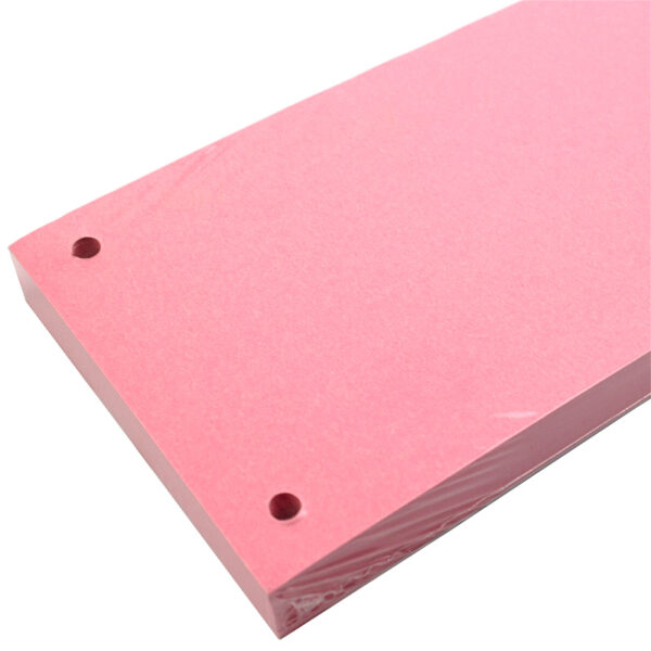 Separatoare carton color cu 2 perforatii,160 gr. 10*24 cm 100 bucati/set EVOffice, roz