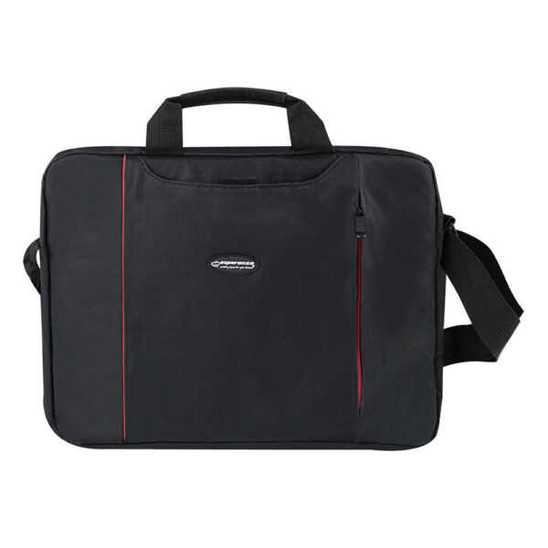 Servieta business (laptop 15,6") material textil, buzunar exterior si bareta umar Esperanza