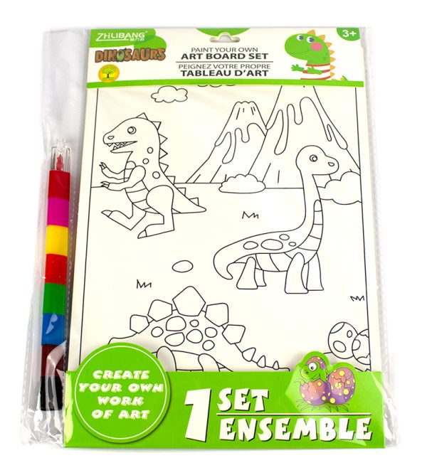 Set de colorat 20*29 cm cu 6 coli de colorat ambele fete si creioane cerate 8 culori