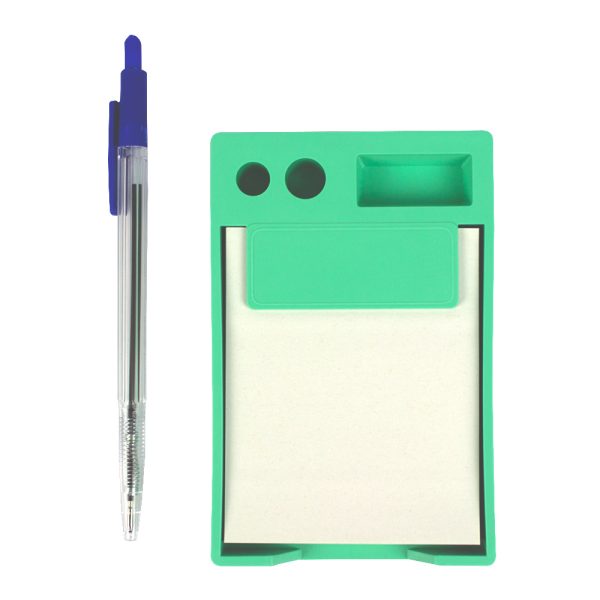 Suport plastic birou 4 compartimente cu rezerva cub hartie si pix, 8,5*13 cm Ark