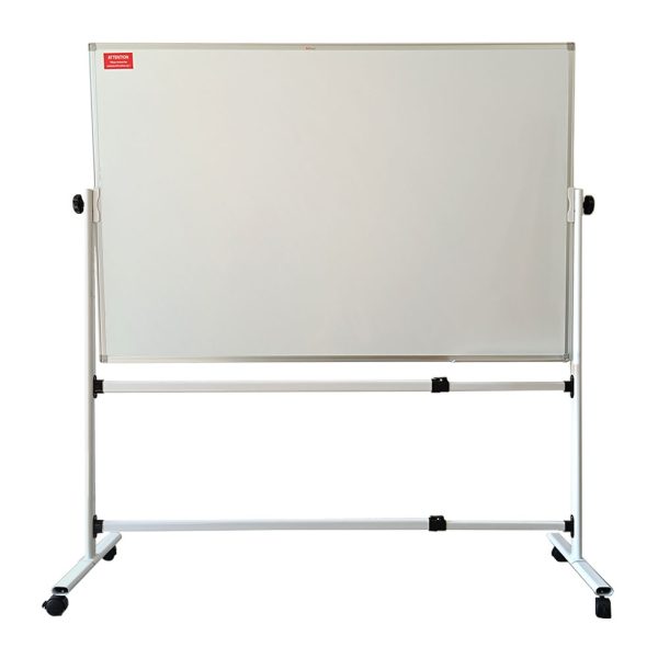 Whiteboard magnetic rotativ cu 2 fete, rama aluminiu si suport mobil 100*150 cm EVOffice - resigilat