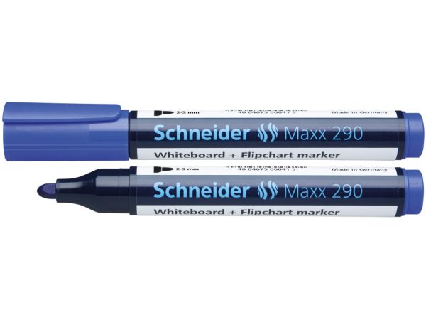 Whiteboard si flipchart marker, Schneider 290 - albastru