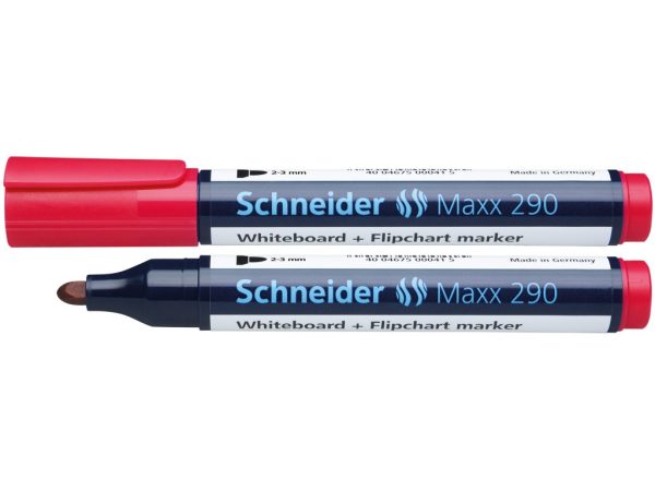 Whiteboard si flipchart marker, Schneider 290 - rosu