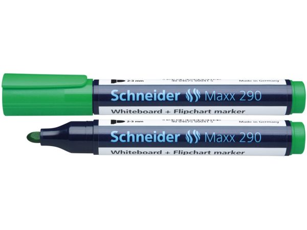 Whiteboard si flipchart marker, Schneider 290 - verde