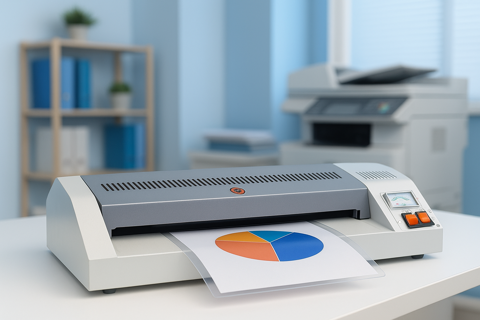 Comanda servicii de laminare A4 și A3, realizate profesional în centrul Print Market.